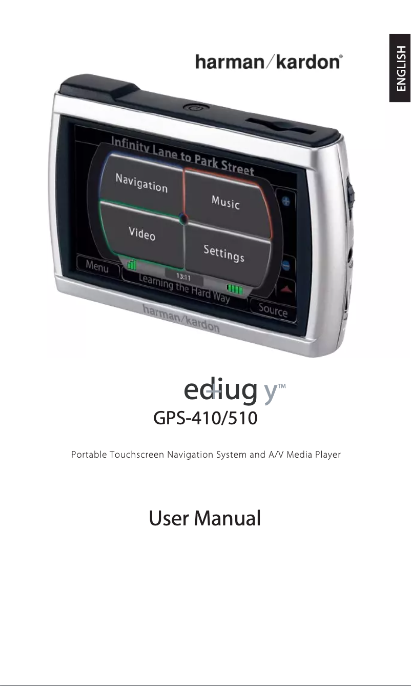 Page 1 de la notice Manuel utilisateur Harman Kardon GPS-510