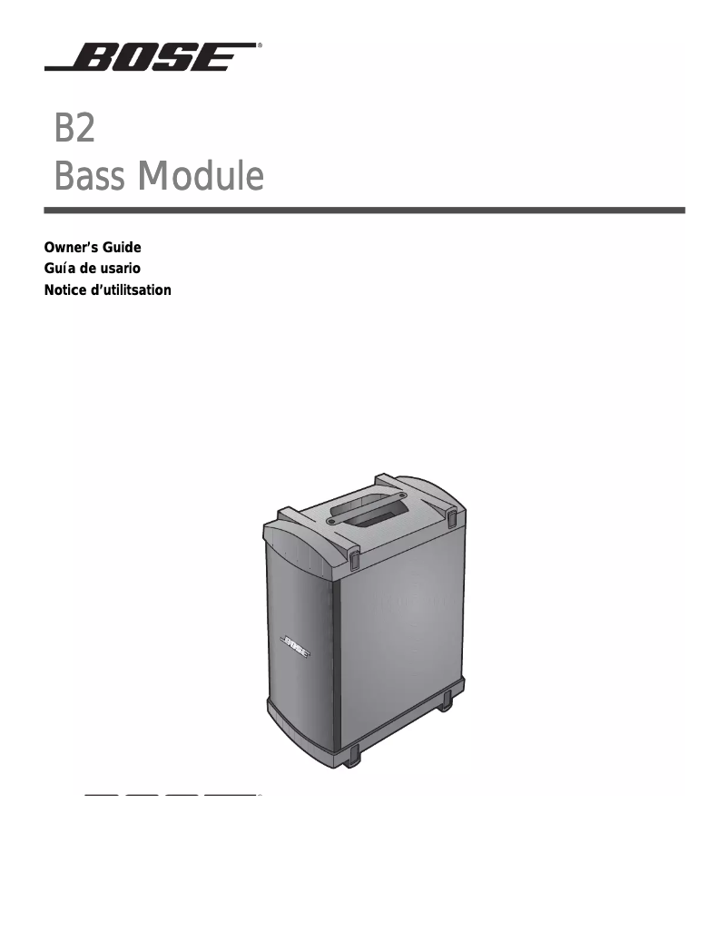 Página 1 del manual Manual de usuario Bose B2