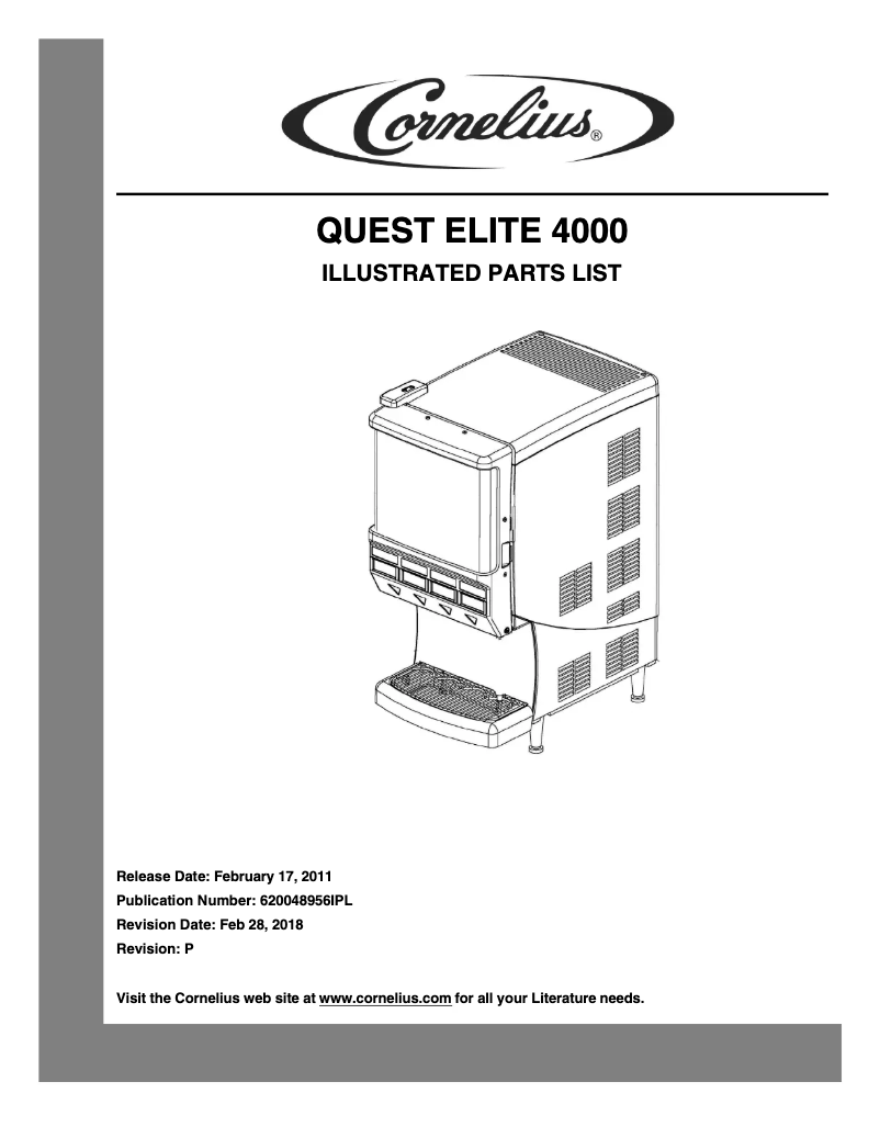 Page n°1 - Manuel utilisateur Cornelius Quest Elite 4000