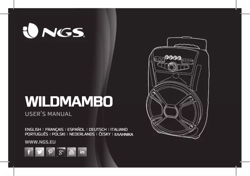 Page 1 of the manual User Manual NGS Wild Mambo