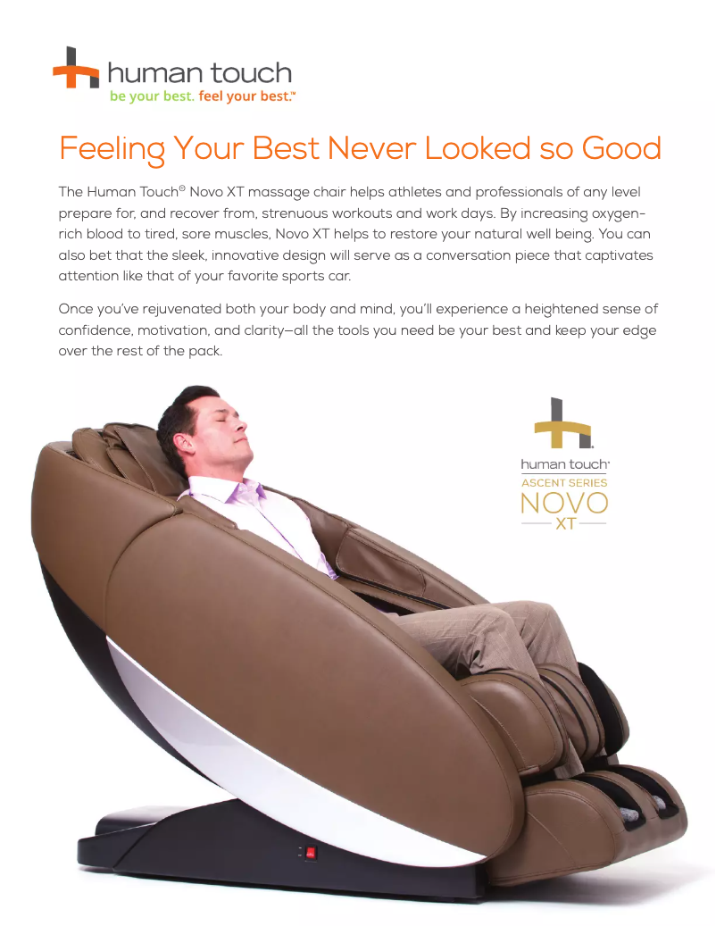 Page 1 de la notice Brochure Human Touch Novo XT2