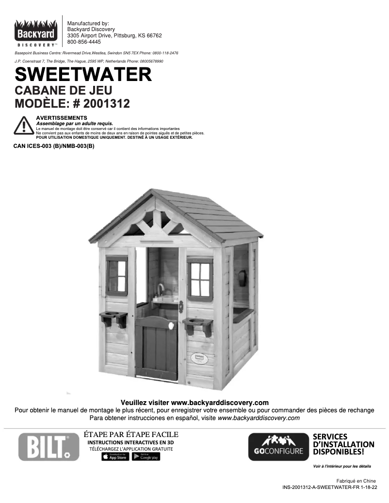 Image de la première page du manuel de l'appareil Sweetwater