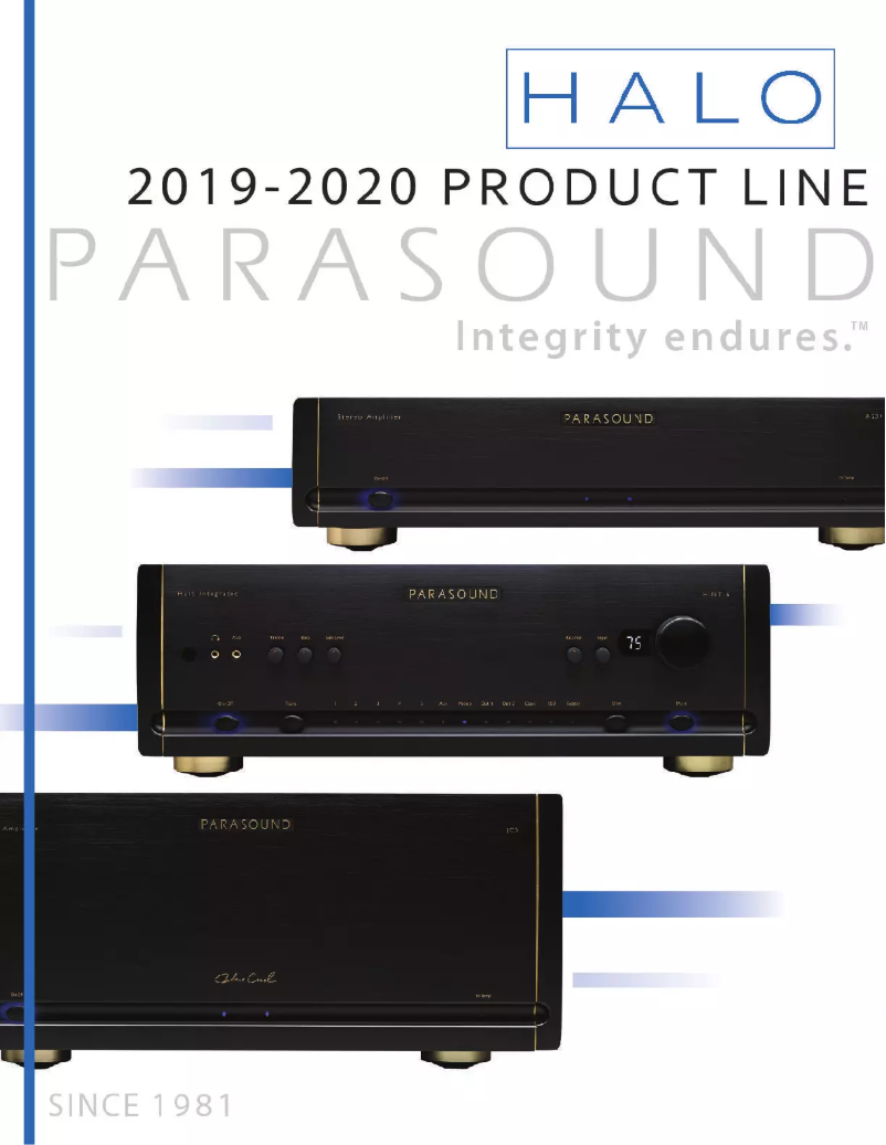 Page 1 de la notice Brochure Parasound Halo A 21+