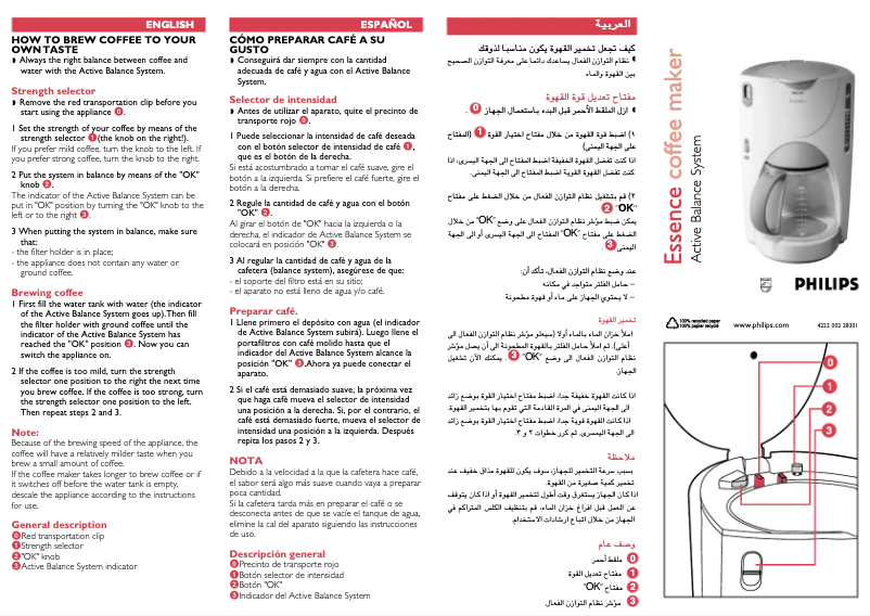 Página 1 del manual Manual de usuario Philips Essence HD7630