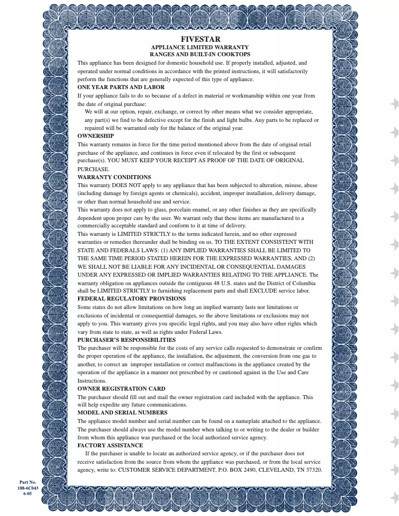 Page n°1 - Mode d'emploi FiveStar WPN3117SW
