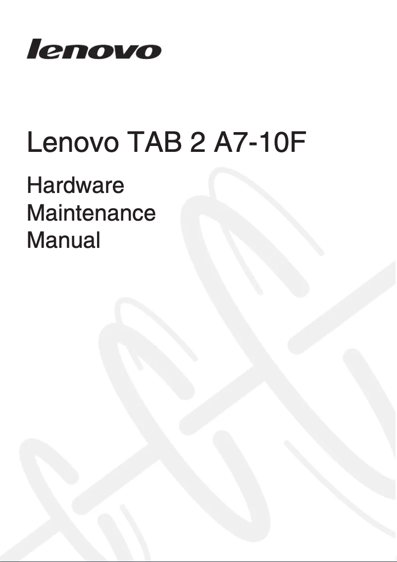 Page 1 de la notice Manuel utilisateur Lenovo Tab 2 A7-10 F
