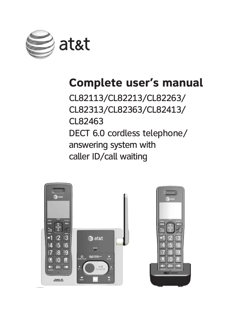 Página 1 del manual Manual de usuario AT&T CL82413