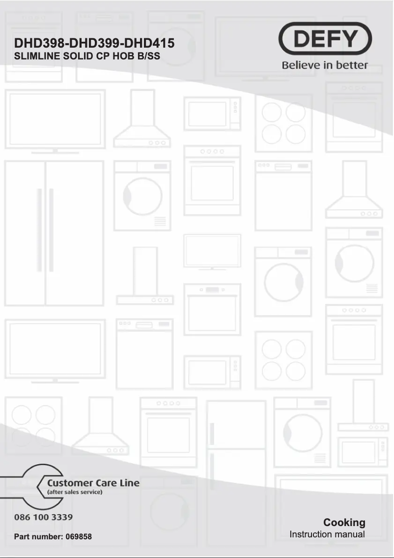 Page 1 de la notice Manuel utilisateur Defy DHD415