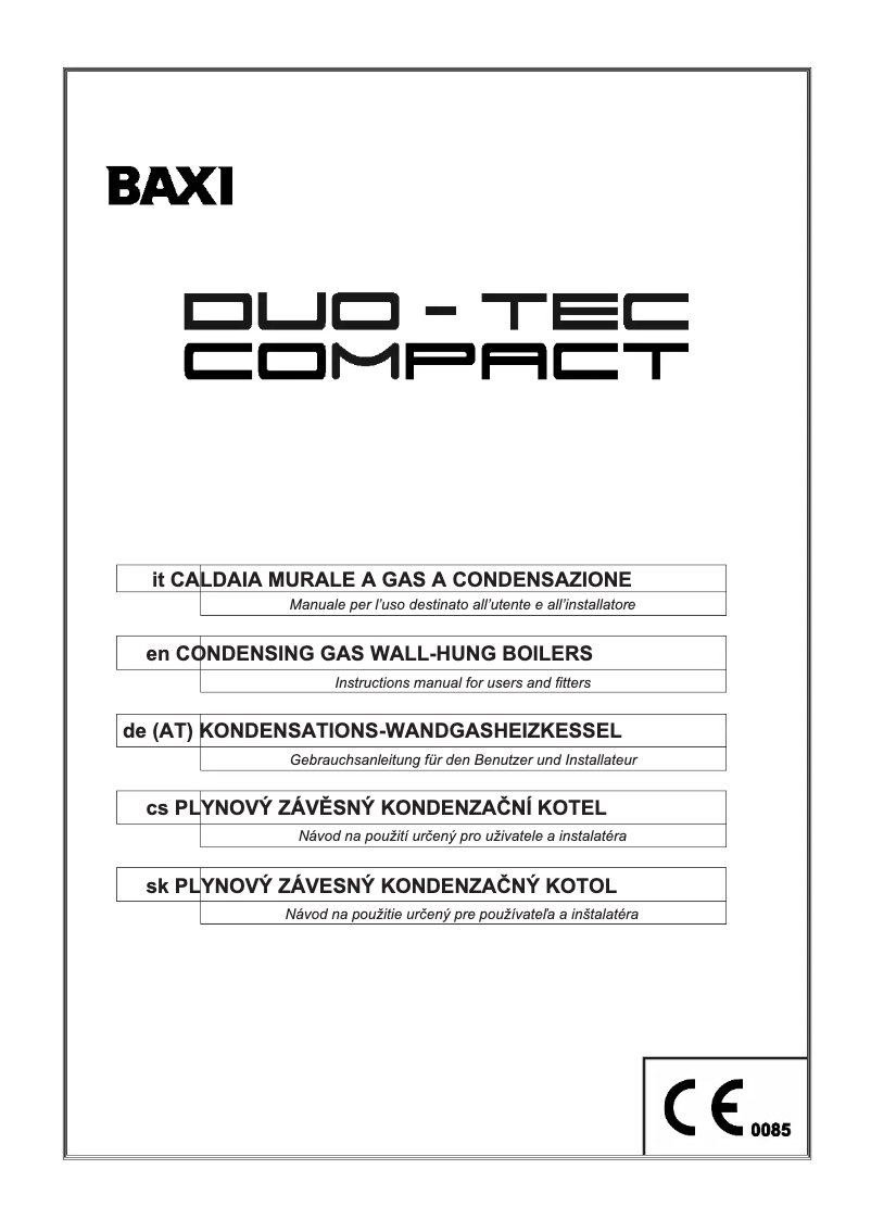 Image de la première page du manuel de l'appareil Duo-tec Compact 24 HT GA