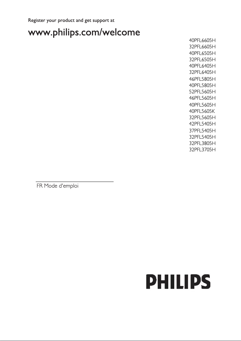 Page n°1 - Manuel utilisateur Philips 46PFL5605H