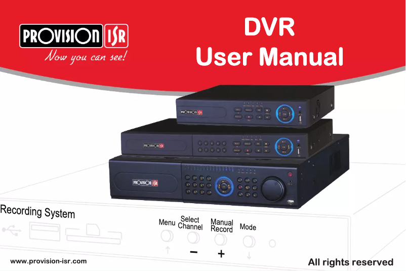 Page 1 de la notice Manuel utilisateur Provision-ISR SA-16200SDI