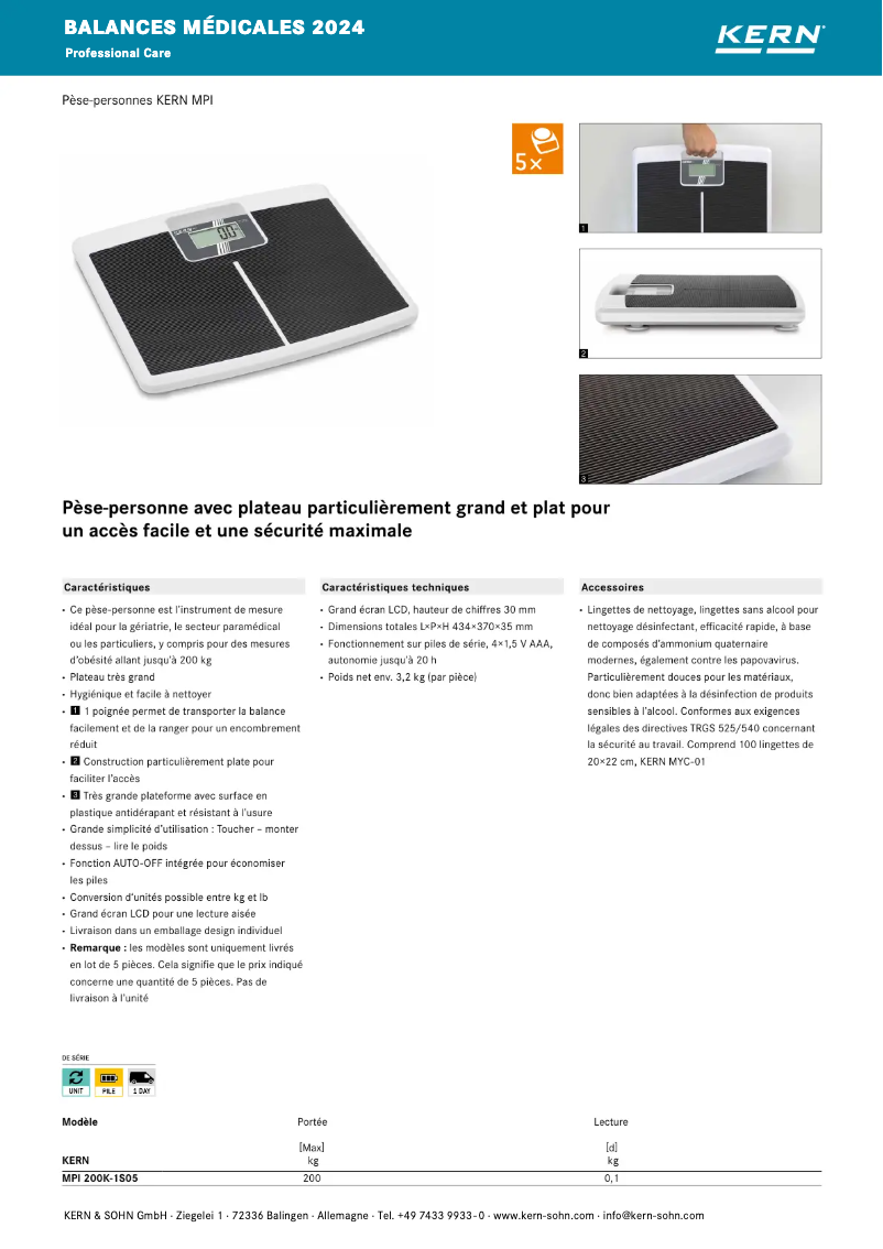 Image de la première page du manuel de l'appareil MPI 200K-1