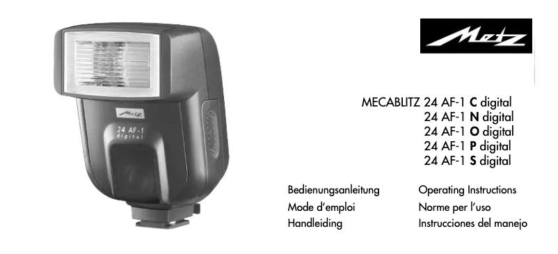 Page 1 de la notice Manuel utilisateur Metz 24 AF-1 Pentax