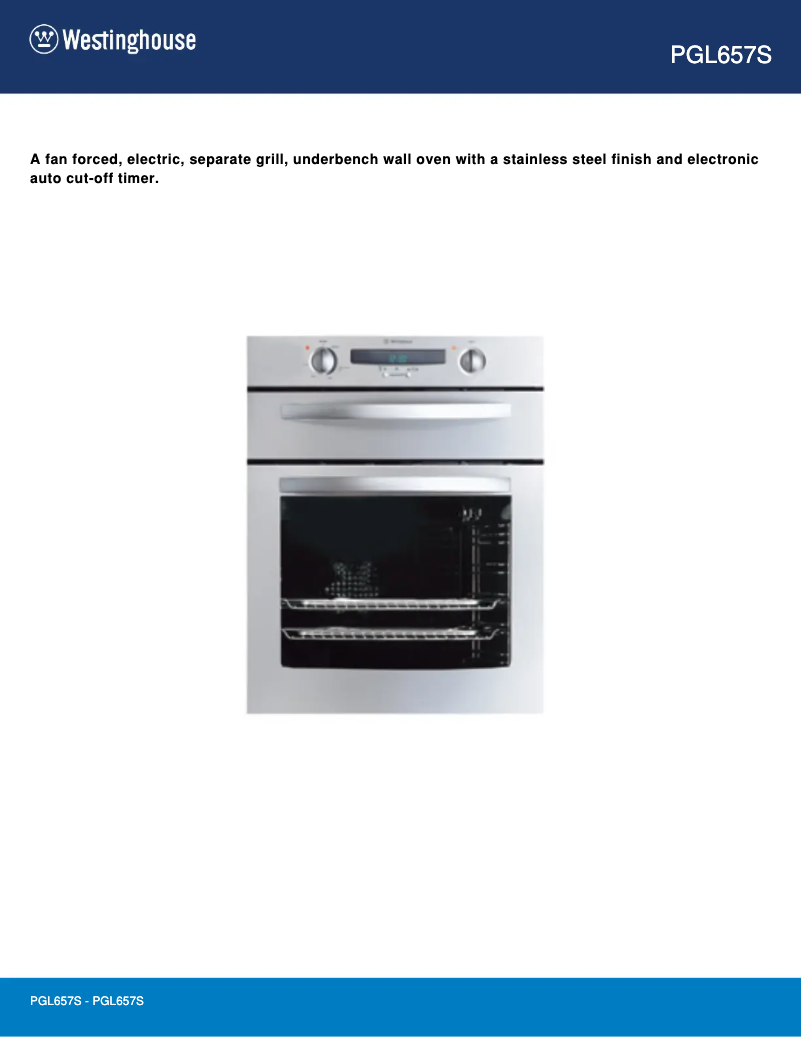 Image de la première page du manuel de l'appareil PGL657S