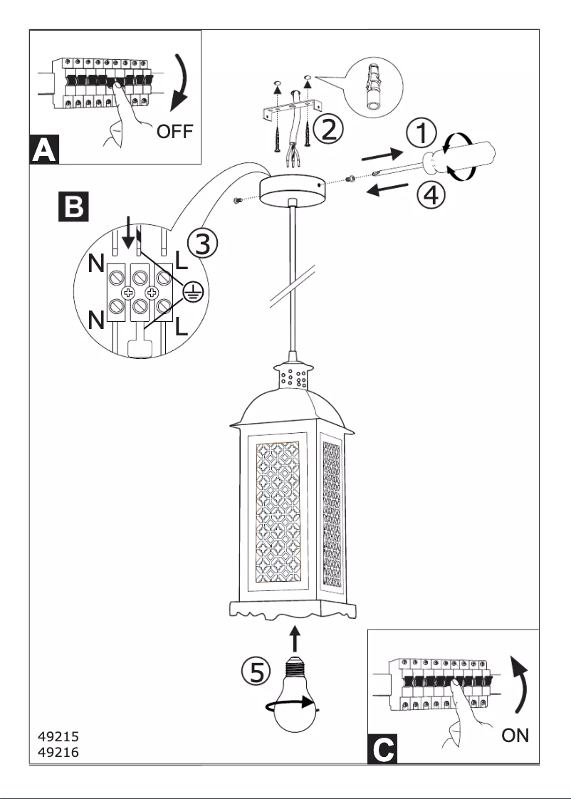 Page n°1 - Manuel utilisateur Eglo Vintage Lisburn