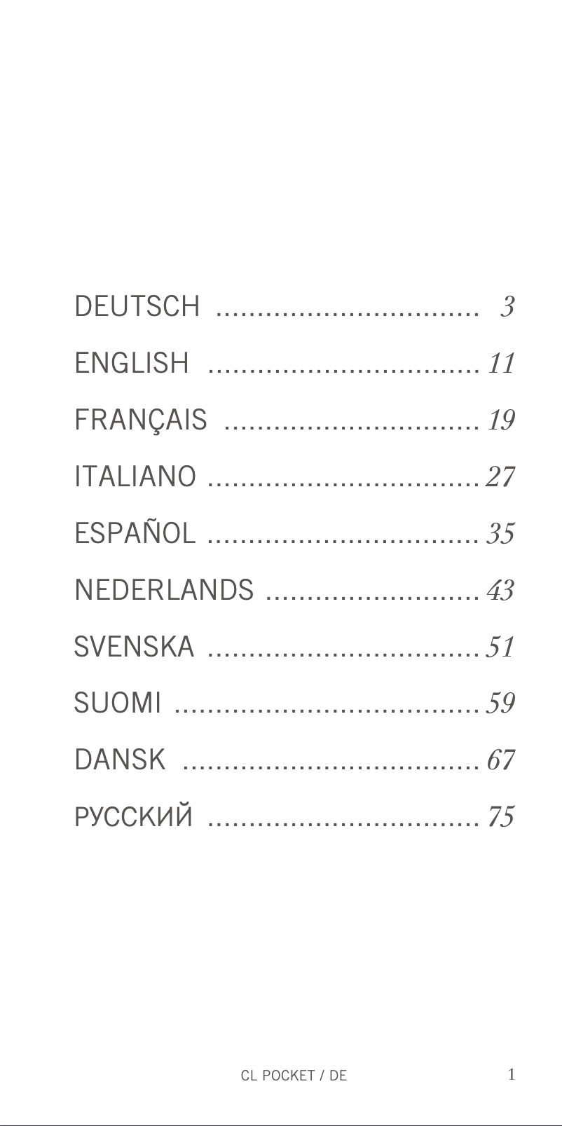Image de la première page du manuel de l'appareil CL Pocket 10x25 B