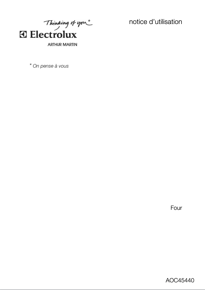 Image de la première page du manuel de l'appareil AOC 45440 K