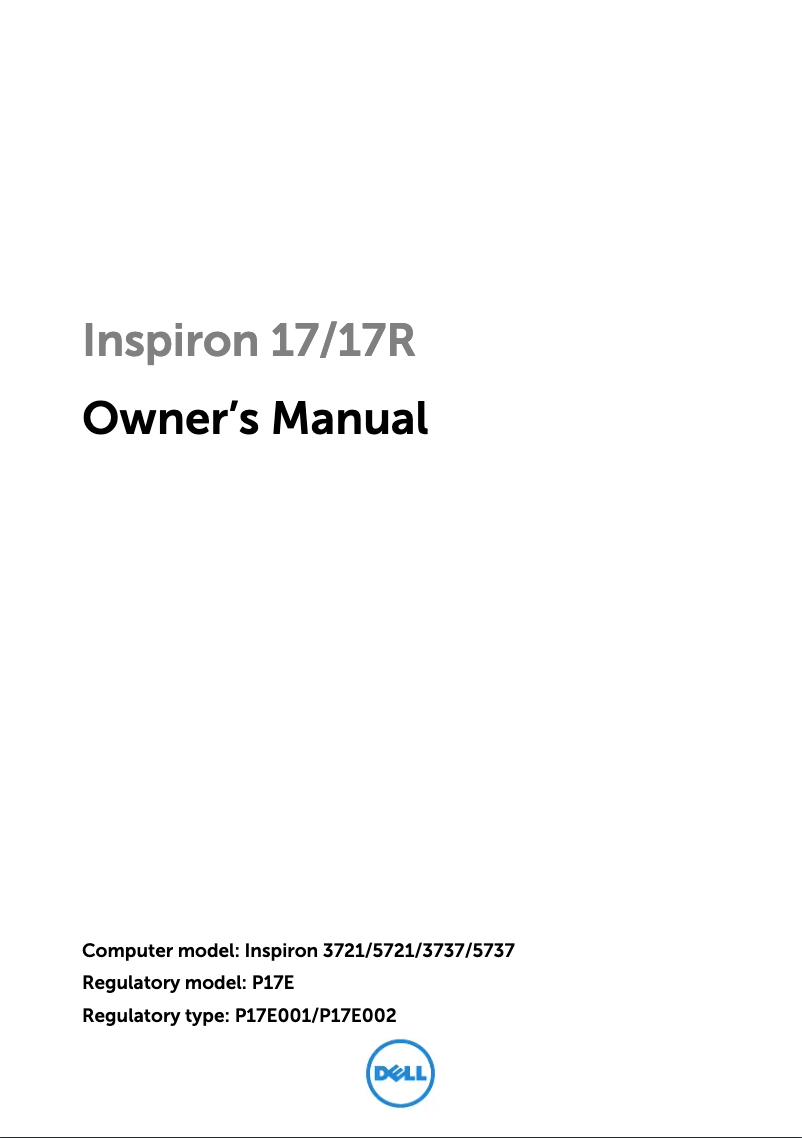 Image de la première page du manuel de l'appareil Inspiron 17R 5737