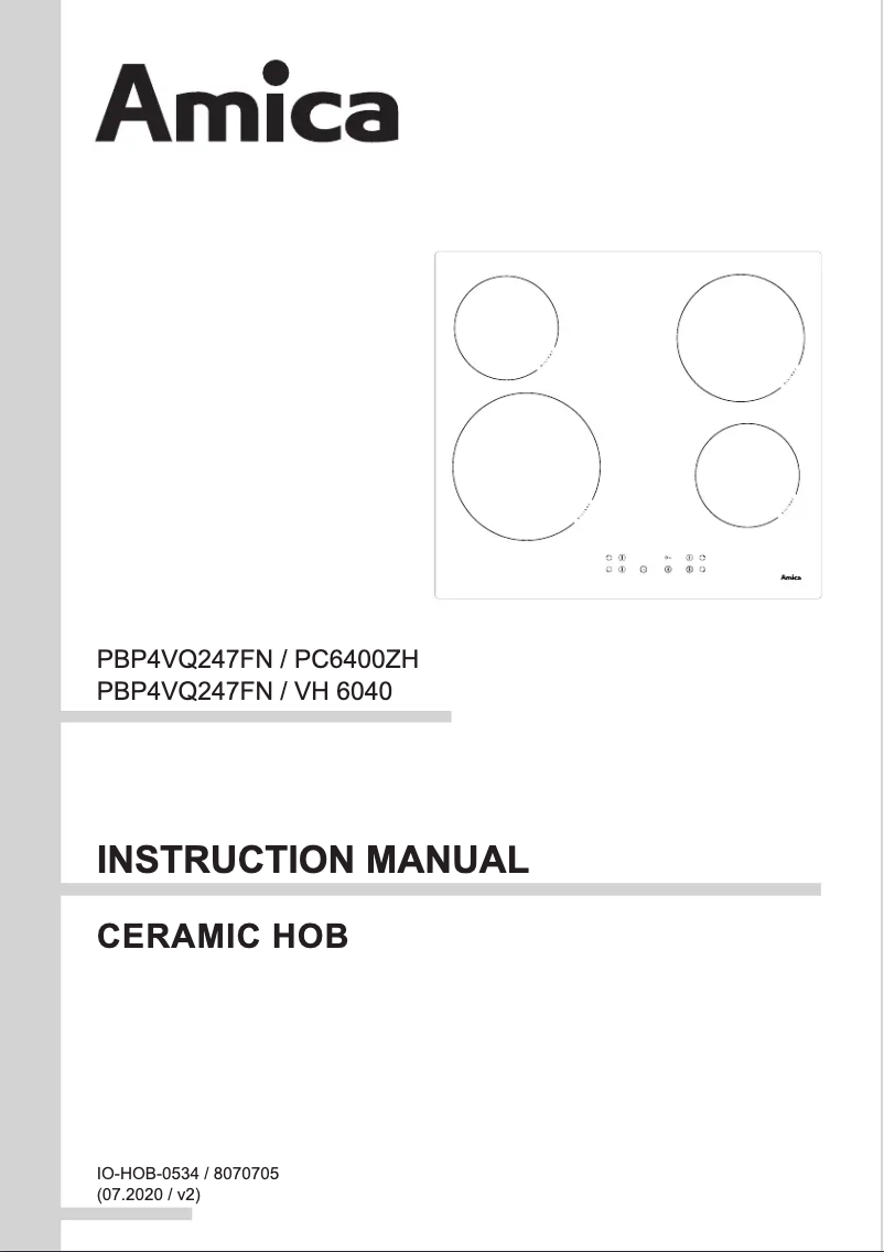 Page 1 de la notice Manuel utilisateur Amica PC6400ZH