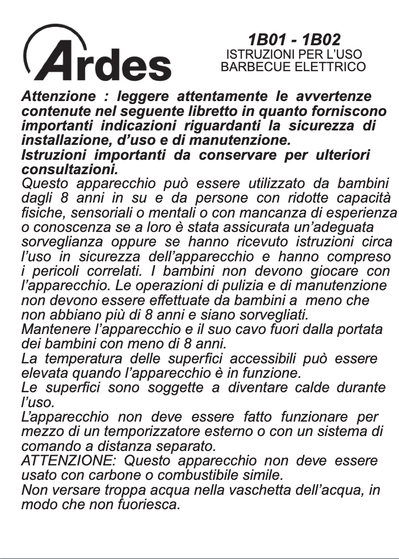 Image de la première page du manuel de l'appareil AR1B02