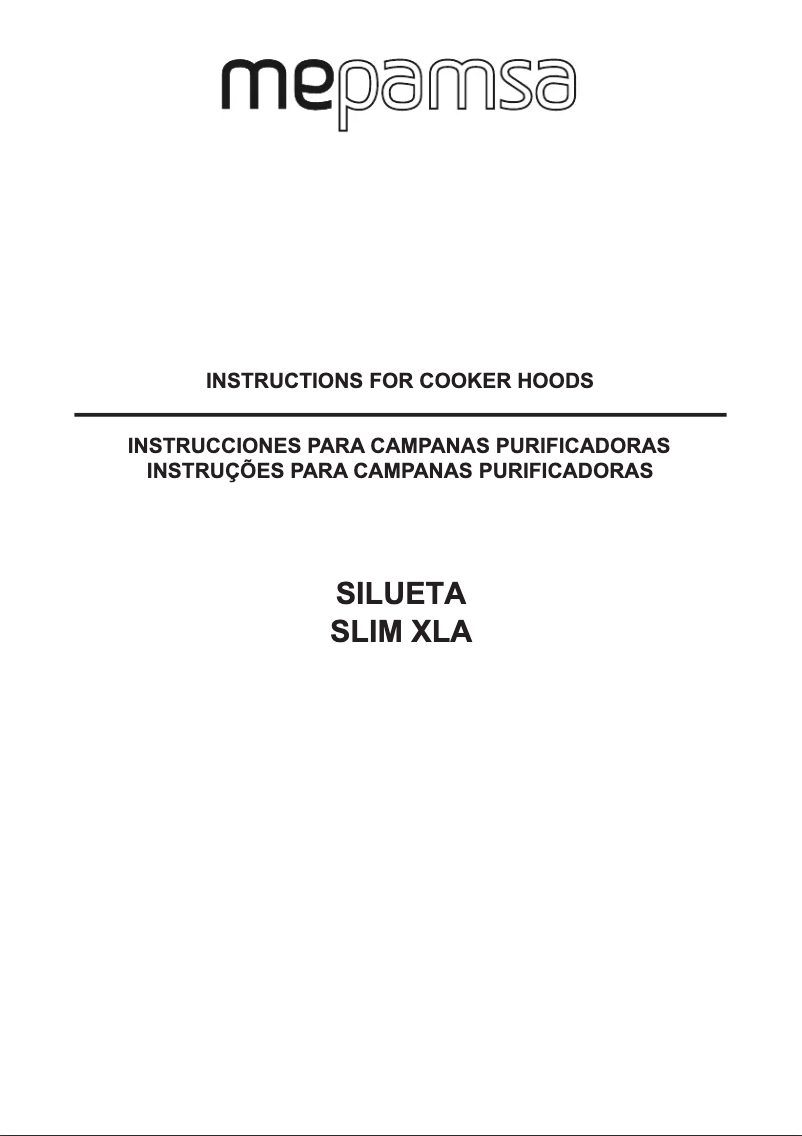 Image de la première page du manuel de l'appareil Silueta XLA 90