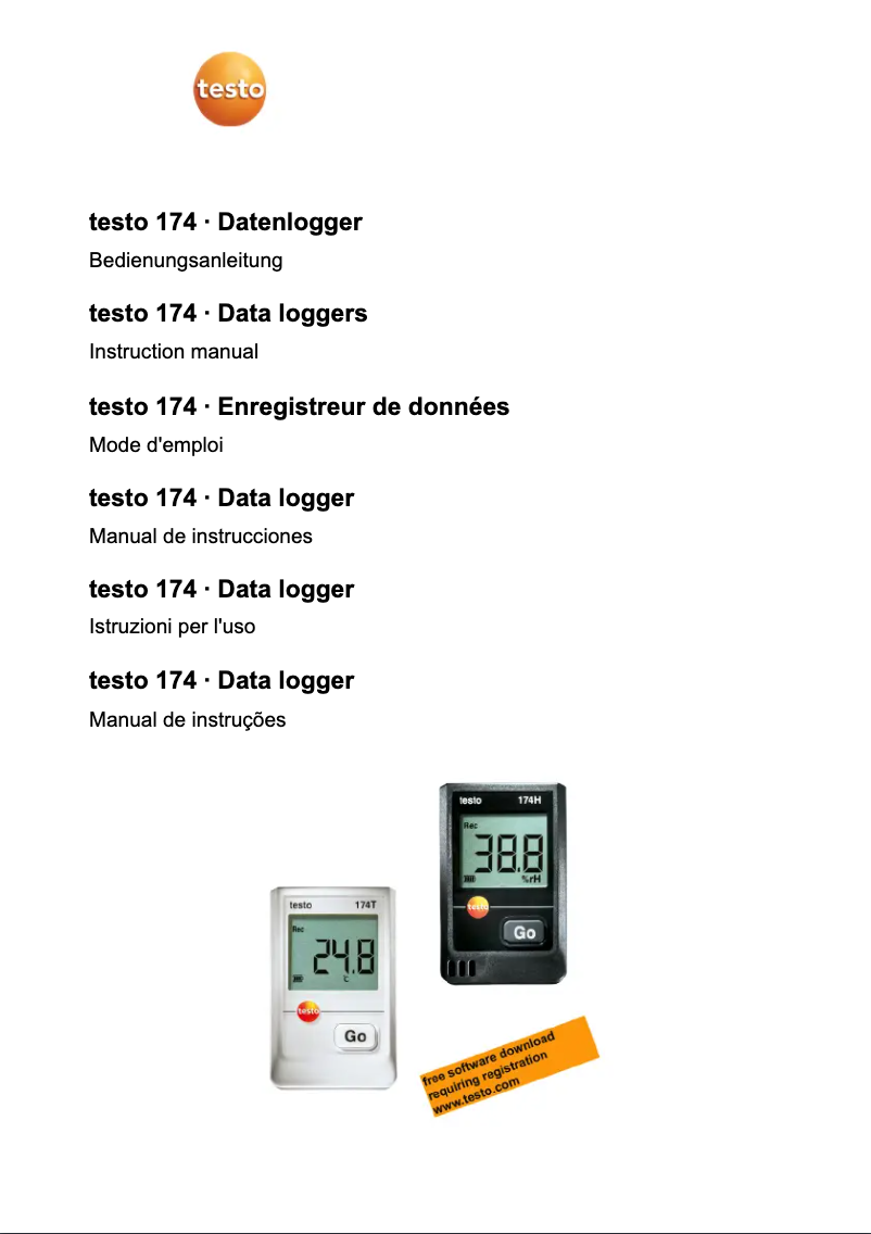 Image de la première page du manuel de l'appareil 174H