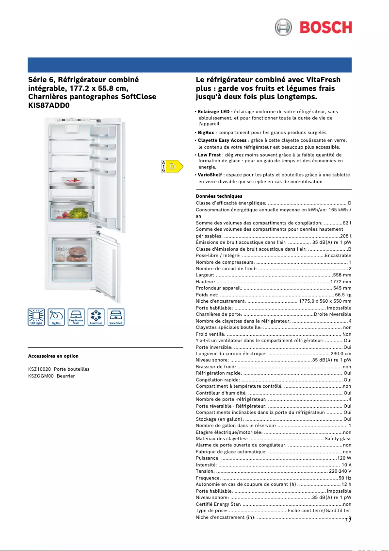 Image de la première page du manuel de l'appareil KIS87ADD0