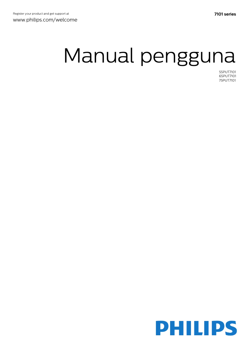 Image de la première page du manuel de l'appareil 65PUT7101