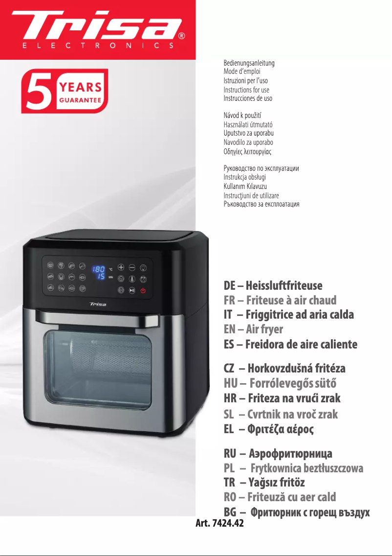 Page n°1 - Manuel utilisateur Trisa Crisp Master 7424.4245
