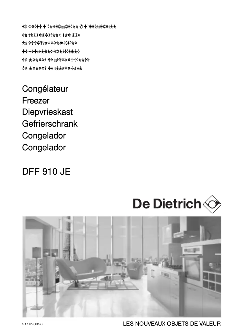 Page n°1 - Manuel utilisateur De Dietrich DFF910JE
