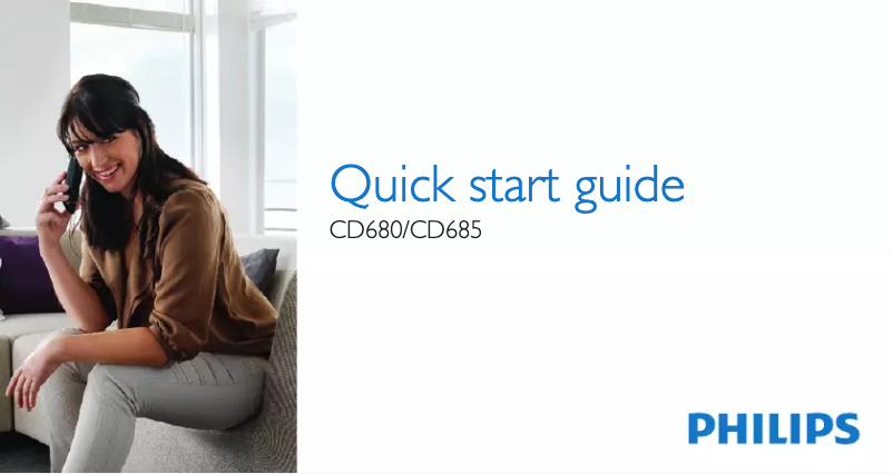 Page 1 of the manual Quick Start Guide Philips BeNear CD6853B