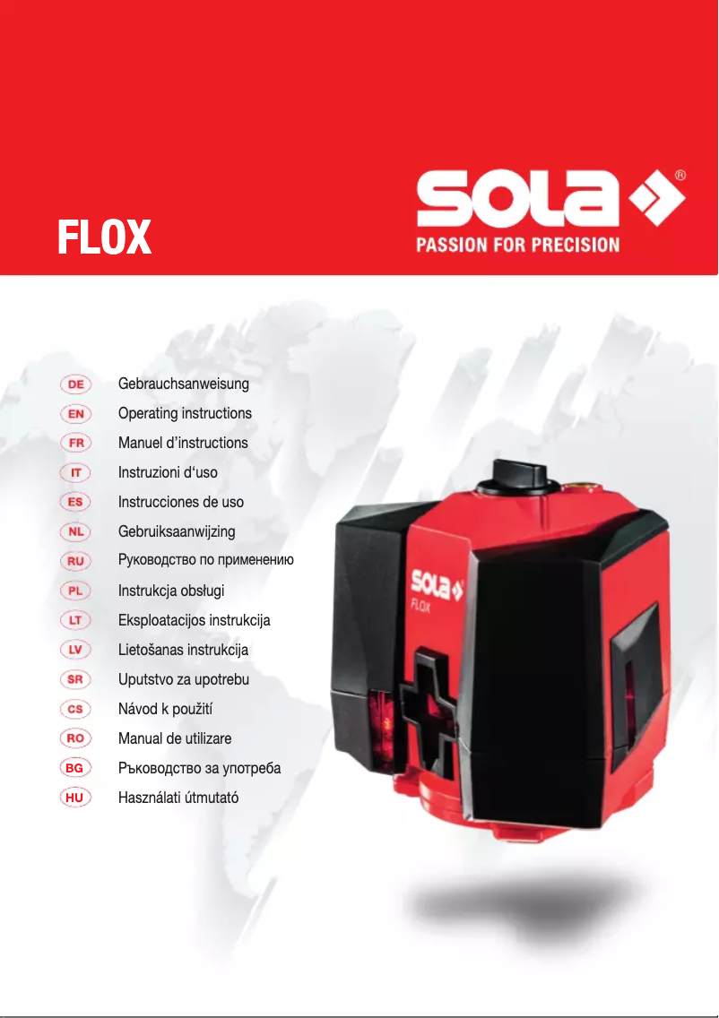 Page n°1 - Manuel utilisateur Sola Flox