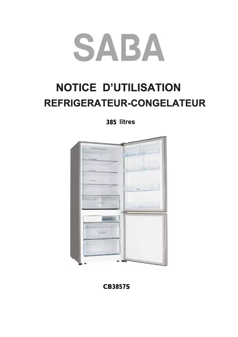 Page n°1 - Manuel utilisateur Saba CB3857S
