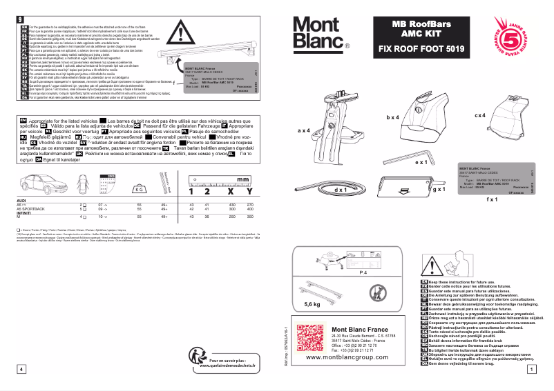 Image de la première page du manuel de l'appareil AMC 5019