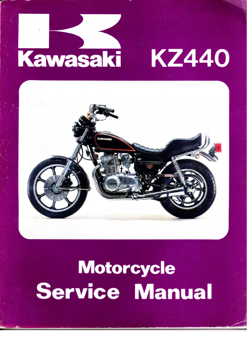Page n°1 - Manuel utilisateur Kawasaki KZ440 (1980)