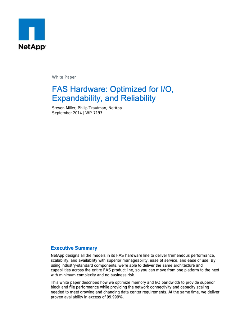 Page n°1 - Manuel utilisateur NetApp FAS2240-2