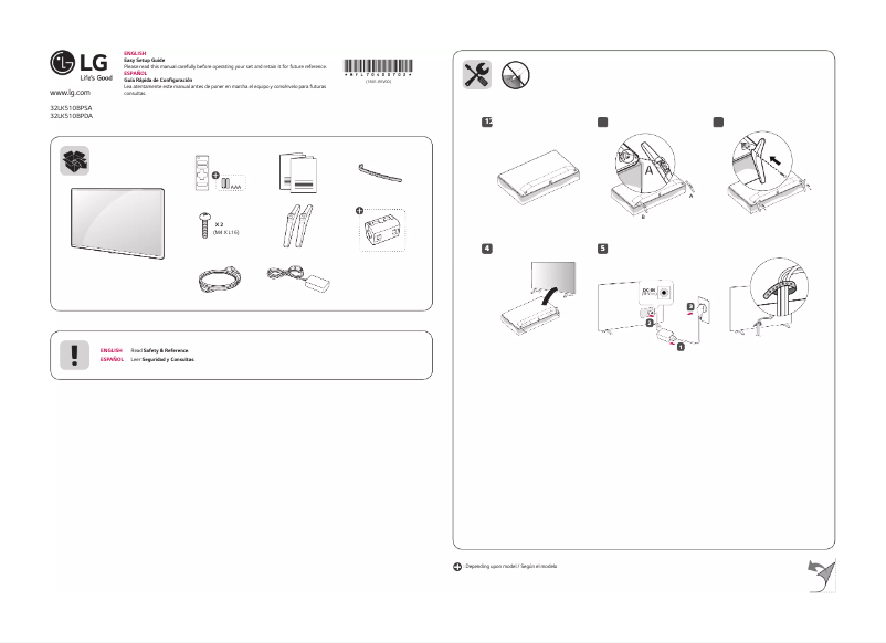 Page 1 de la notice Manuel utilisateur LG 32LK510BPDA