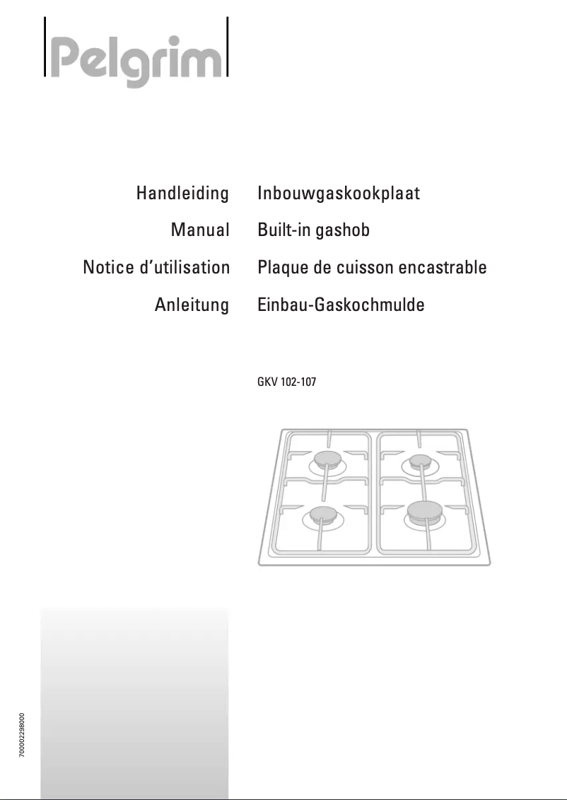 Page 1 de la notice Manuel utilisateur Pelgrim GKV107