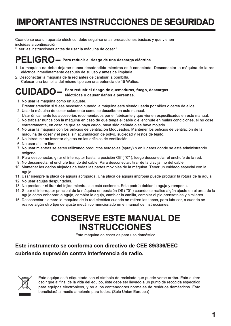 Page 1 de la notice Manuel utilisateur Juki HZL-35Z