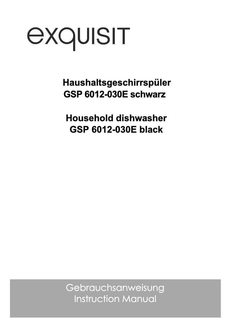 Image de la première page du manuel de l'appareil GSP6012-030E