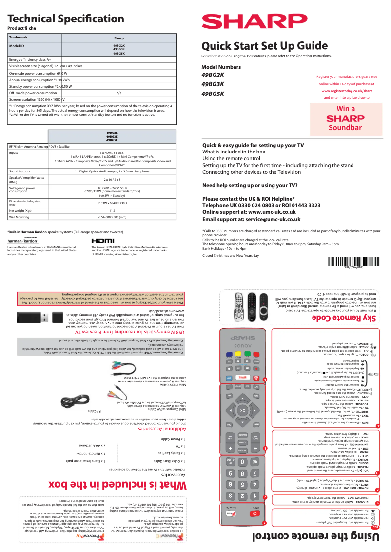 Image de la première page du manuel de l'appareil 49BG3K