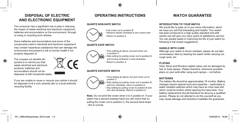 Image de la première page du manuel de l'appareil ASPL98X
