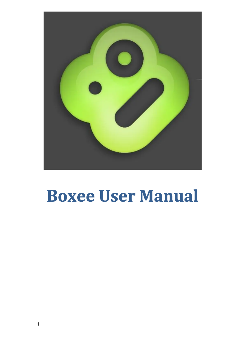Image de la première page du manuel de l'appareil Boxee Box
