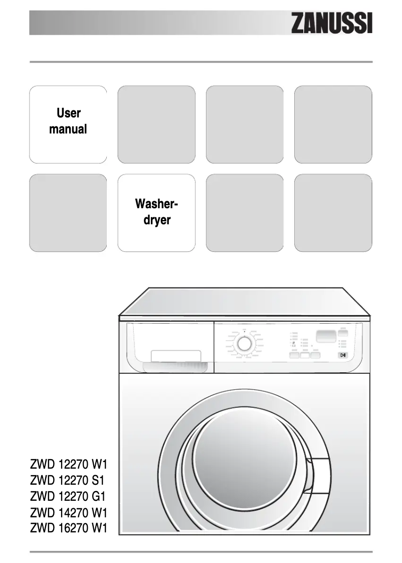 Página 1 del manual Manual de usuario Zanussi ZWD12270G1