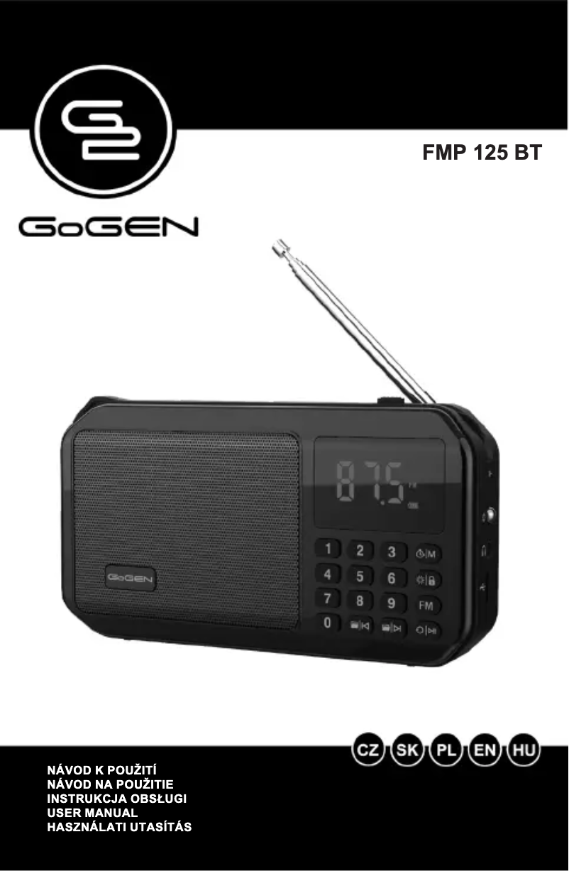 Page n°1 - Manuel utilisateur GoGen FMP 125 BT