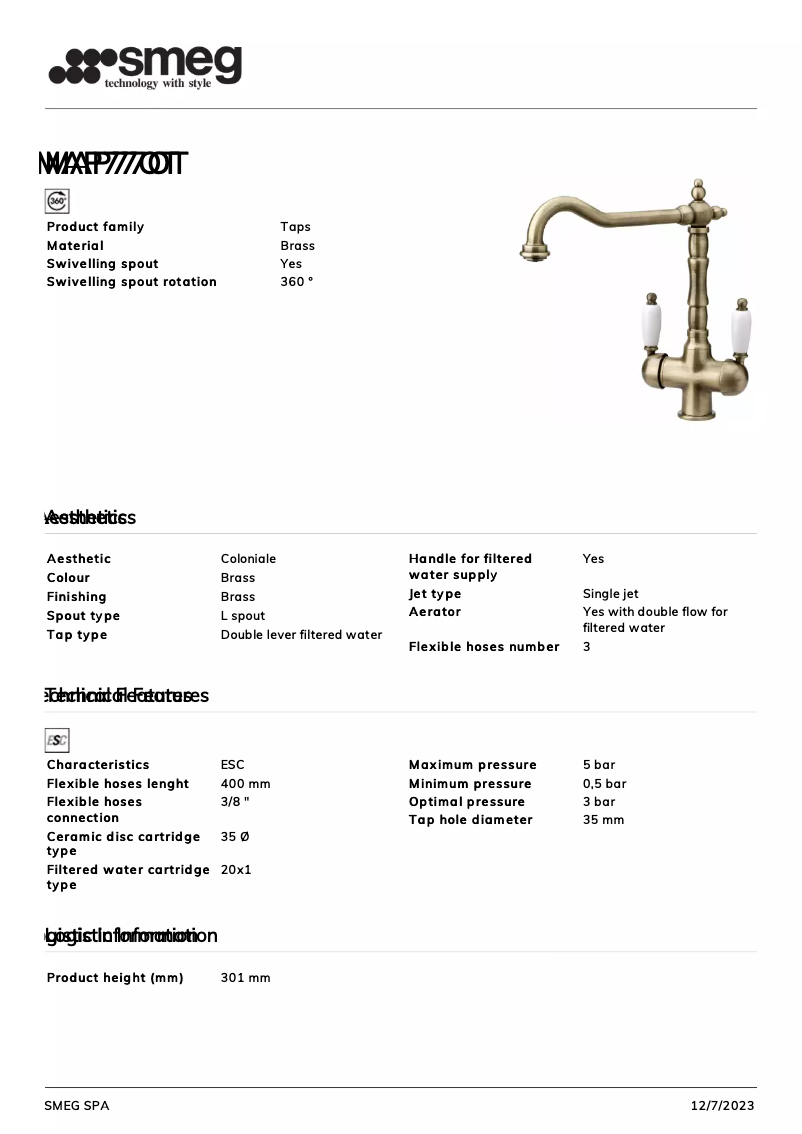 Image de la première page du manuel de l'appareil MAP77OT