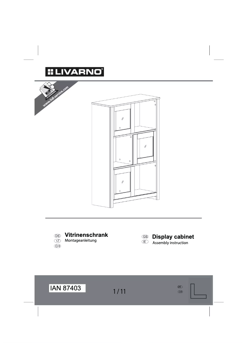 Page 1 de la notice Manuel utilisateur Livarno Lux IAN 87403