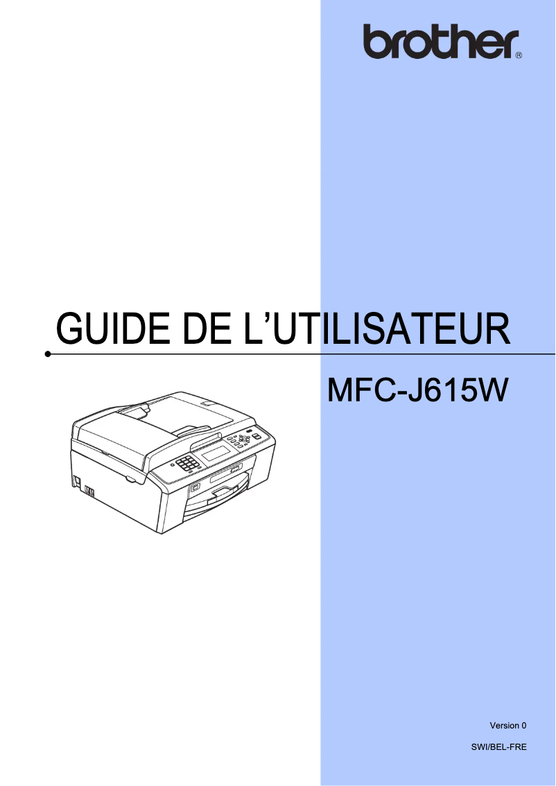 Image de la première page du manuel de l'appareil MFC-J615W