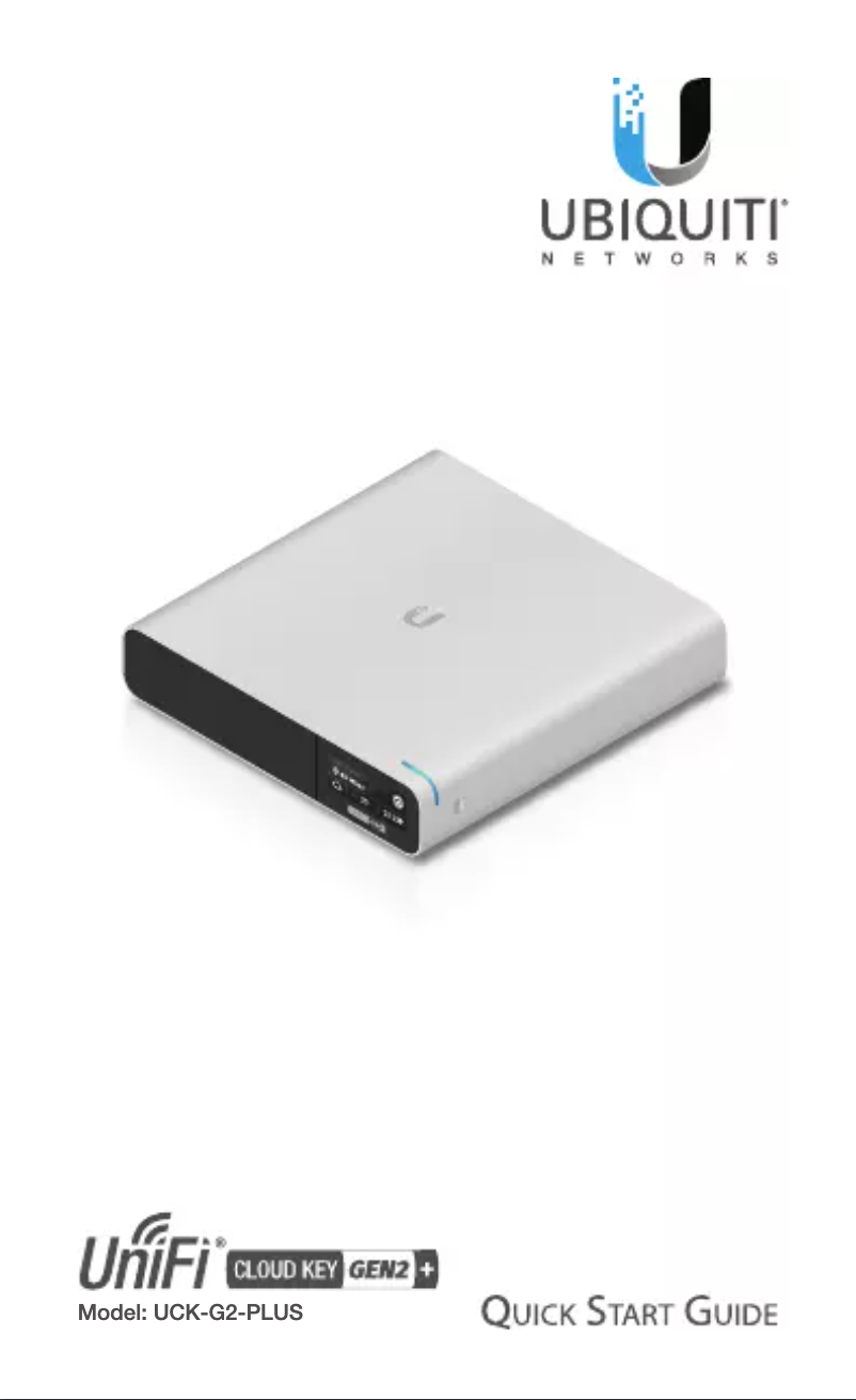 Image de la première page du manuel de l'appareil UniFi Cloud Key Gen2 Plus