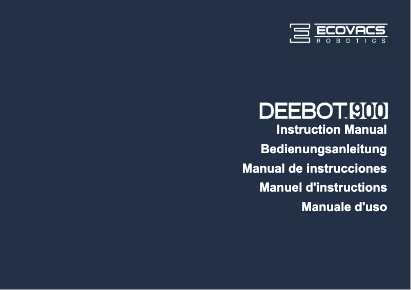 Page n°1 - Manuel utilisateur ECOVACS Deebot 900